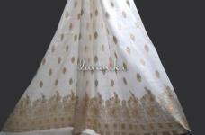 80 Grams MX Jacquard with Daman work on Dyeable Russian Fabric 48inch